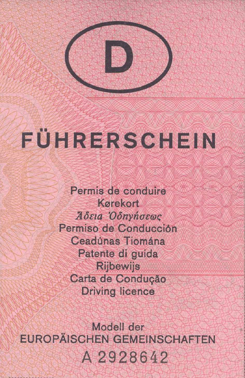 ドイツ　運転免許証